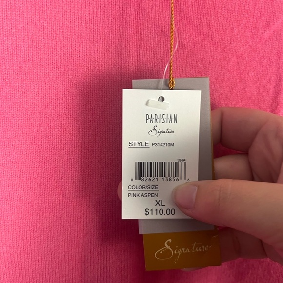 New Parisian Signature Pink Turtleneck 100% cashmere size xl - Picture 3 of 5